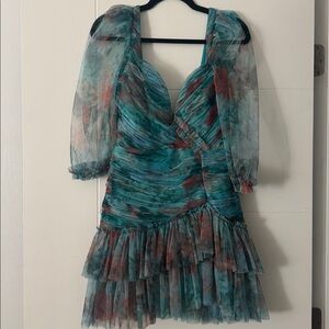 Elegant Multicolor Mini Dress